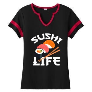 Sushi Gift Anime Sushi Life Japanese Food Lover Gift Ladies Halftime Notch Neck Tee