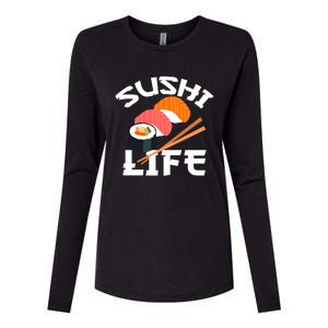 Sushi Gift Anime Sushi Life Japanese Food Lover Gift Womens Cotton Relaxed Long Sleeve T-Shirt