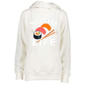 Sushi Gift Anime Sushi Life Japanese Food Lover Gift Womens Funnel Neck Pullover Hood