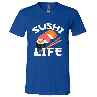 Sushi Gift Anime Sushi Life Japanese Food Lover Gift V-Neck T-Shirt