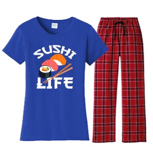 Sushi Gift Anime Sushi Life Japanese Food Lover Gift Women's Flannel Pajama Set