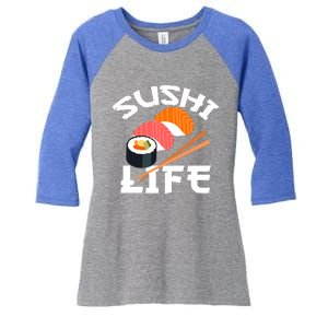 Sushi Gift Anime Sushi Life Japanese Food Lover Gift Women's Tri-Blend 3/4-Sleeve Raglan Shirt