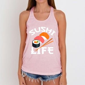 Sushi Gift Anime Sushi Life Japanese Food Lover Gift Women's Knotted Racerback Tank