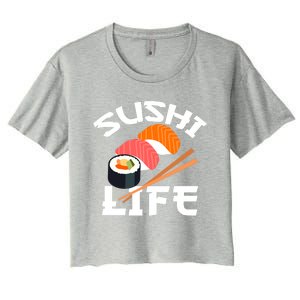 Sushi Gift Anime Sushi Life Japanese Food Lover Gift Women's Crop Top Tee