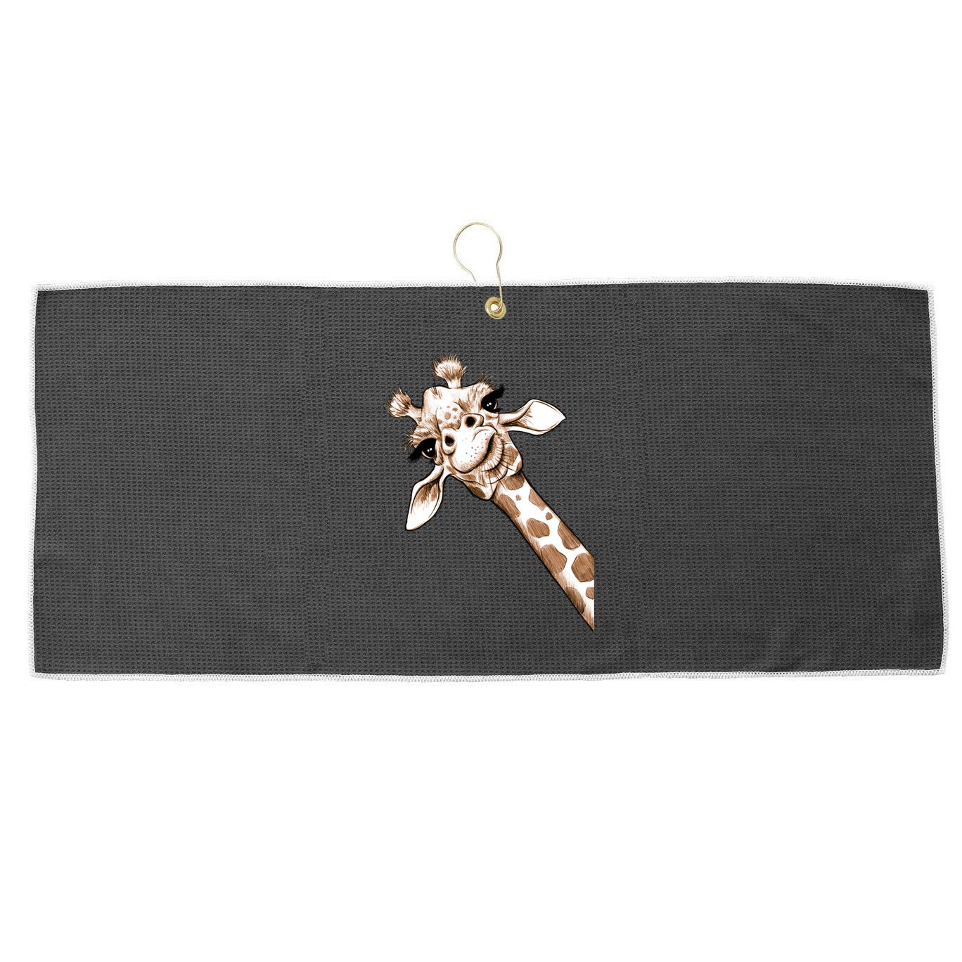 Sketch Giraffe Art Large Microfiber Waffle Golf Towel