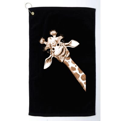 Sketch Giraffe Art Platinum Collection Golf Towel