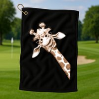 Sketch Giraffe Art Golf Towel