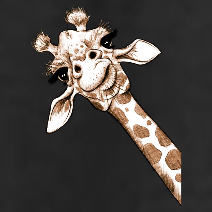 Sketch Giraffe Art Golf Towel