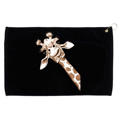 Sketch Giraffe Art Grommeted Golf Towel