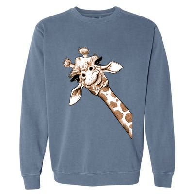 Sketch Giraffe Art Garment-Dyed Sweatshirt