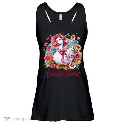 Silly Goose Auntie Aunt Coquette Mothers Day Auntie Goose Ladies Essential Flowy Tank