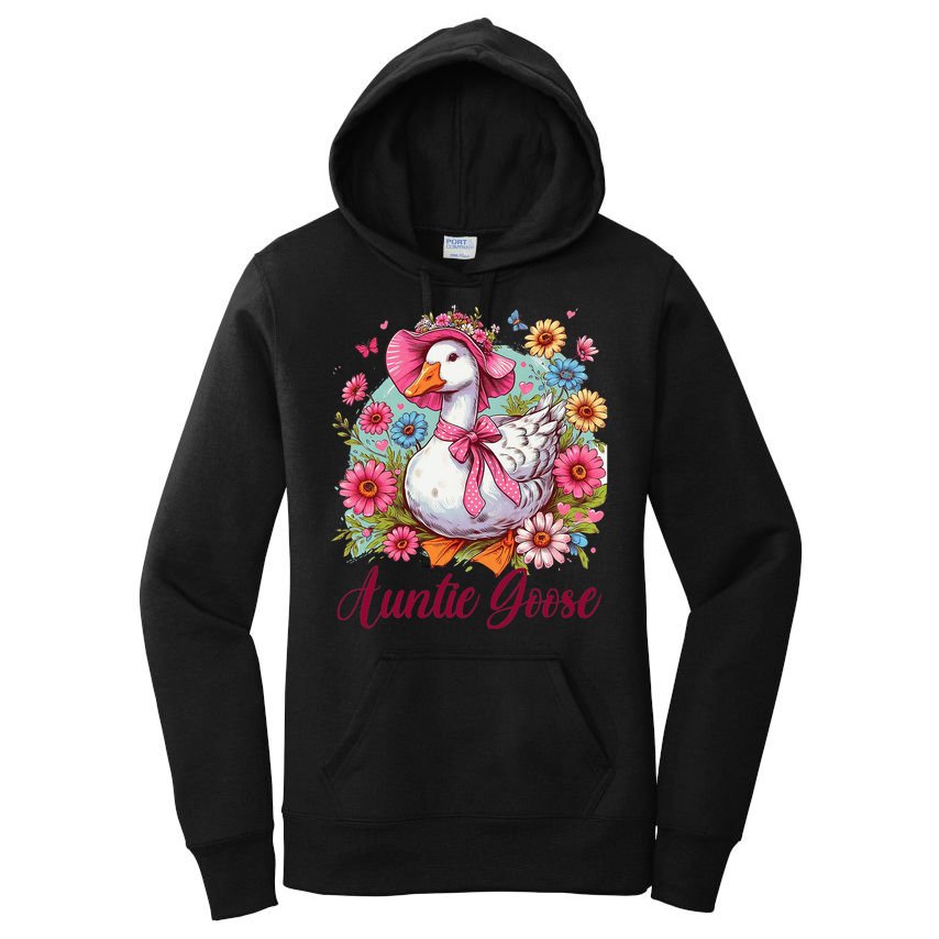 Silly Goose Auntie Aunt Coquette Mothers Day Auntie Goose Women's Pullover Hoodie