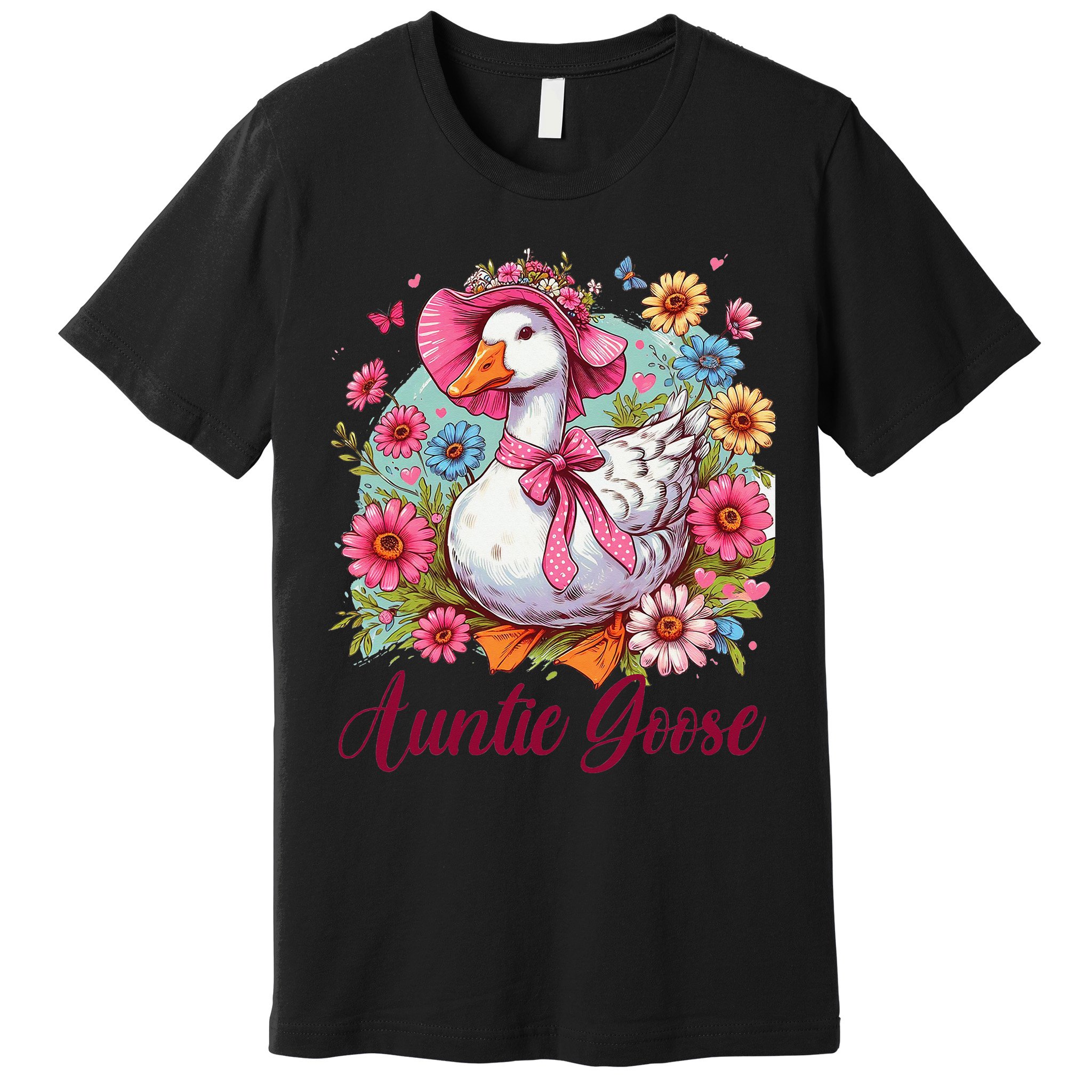 Silly Goose Auntie Aunt Coquette Mothers Day Auntie Goose Premium T-Shirt