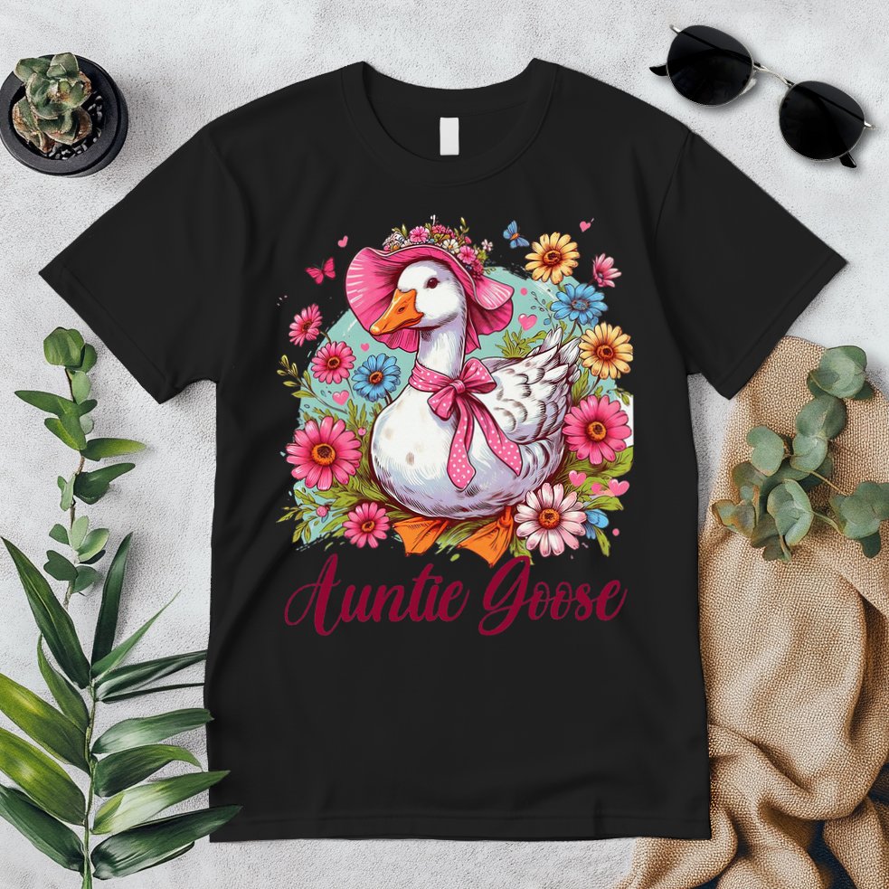Silly Goose Auntie Aunt Coquette Mothers Day Auntie Goose Premium T-Shirt
