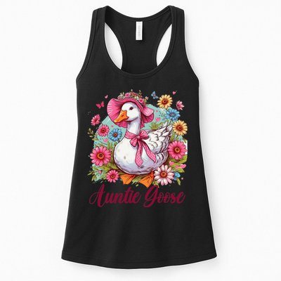Silly Goose Auntie Aunt Coquette Mothers Day Auntie Goose Womens Tank Top