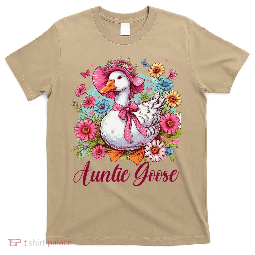 Silly Goose Auntie Aunt Coquette Mothers Day Auntie Goose T-Shirt