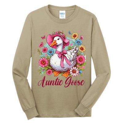 Silly Goose Auntie Aunt Coquette Mothers Day Auntie Goose Tall Long Sleeve T-Shirt