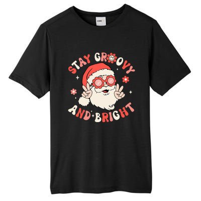 Stay Groovy And Bright Santa Xmas Retro Christmas Tall Fusion ChromaSoft Performance T-Shirt