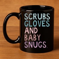 Scrubs Gloves And Baby Snugs 11oz C Handle Ceramic Mug