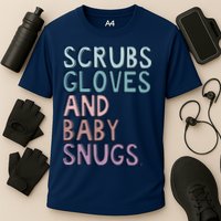 Scrubs Gloves And Baby Snugs Cooling Performance Crew T-Shirt