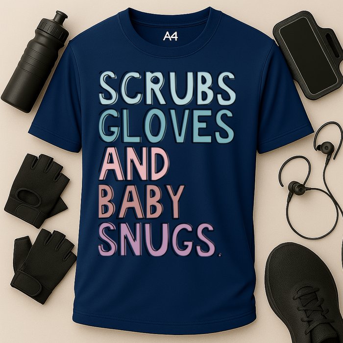 Scrubs Gloves And Baby Snugs Cooling Performance Crew T-Shirt