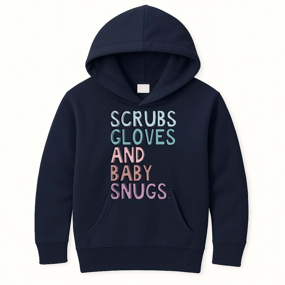 Scrubs Gloves And Baby Snugs Kids Hoodie