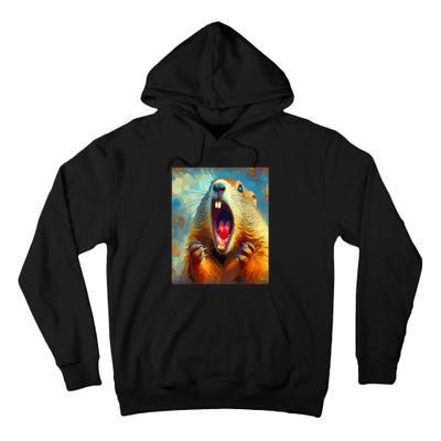 Scream Groundhog Artistic Groundhog Day Tall Hoodie