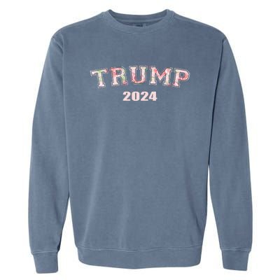 Soft Girl Aesthetic Trump Floral Republican Garment-Dyed Sweatshirt