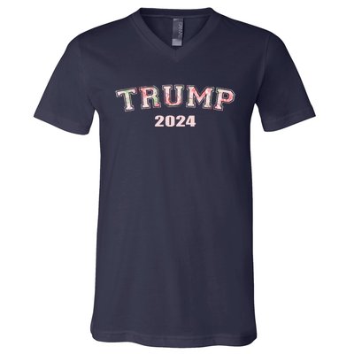 Soft Girl Aesthetic Trump Floral Republican V-Neck T-Shirt