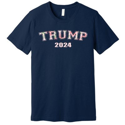 Soft Girl Aesthetic Trump Floral Republican Premium T-Shirt