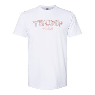 Soft Girl Aesthetic Trump Floral Republican Softstyle CVC T-Shirt