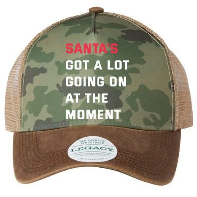 SantaS Got A Lot Going On At The Moment Christmas Holiday Legacy Tie Dye Trucker Hat