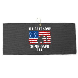 Some Gave All Memorial Veterans Day Partiotic USA Military Large Microfiber Waffle Golf Towel