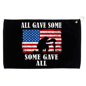 Some Gave All Memorial Veterans Day Partiotic USA Military Grommeted Golf Towel