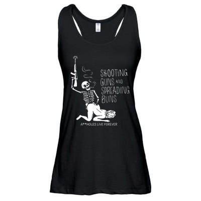 Shooting Guns And Spreading Buns Ladies Essential Flowy Tank