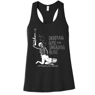 Shooting Guns And Spreading Buns Women's Racerback Tank