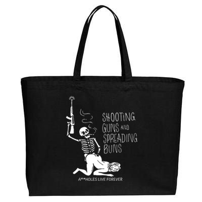 Shooting Guns And Spreading Buns Cotton Canvas Jumbo Tote