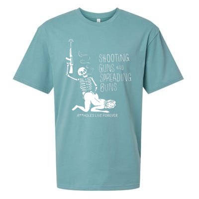 Shooting Guns And Spreading Buns Sueded Cloud Jersey T-Shirt