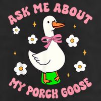 Silly Goose Ask Me About My Porch Goose Funny Goose Lover Adult Drive Performance Visor