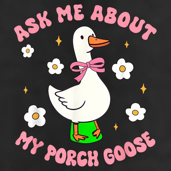 Silly Goose Ask Me About My Porch Goose Funny Goose Lover Adult Drive Performance Visor