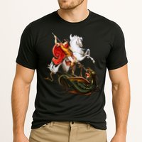 St. George And The Dragon England Catholic Saints Pray Cooling Performance Crew T-Shirt