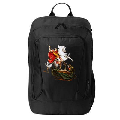 St. George And The Dragon England Catholic Saints Pray City Backpack