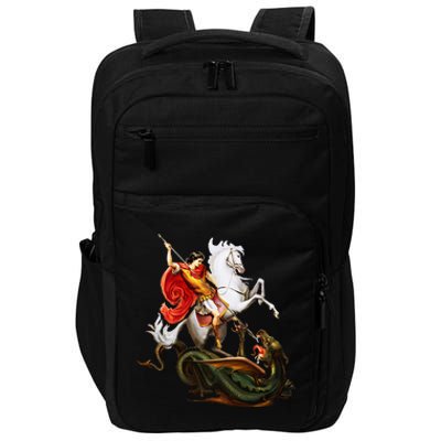 St. George And The Dragon England Catholic Saints Pray Impact Tech Backpack