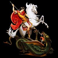 St. George And The Dragon England Catholic Saints Pray Backpack