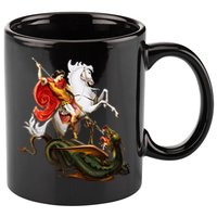 St. George And The Dragon England Catholic Saints Pray 11oz C Handle Ceramic Mug