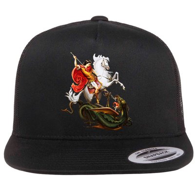 St. George And The Dragon England Catholic Saints Pray Flatbill Hat