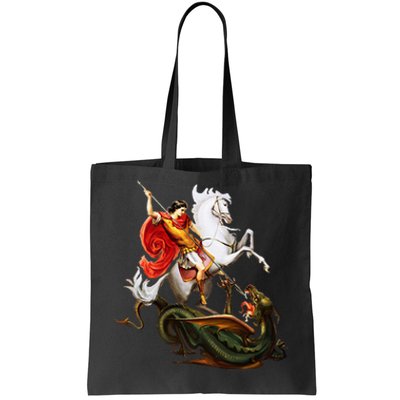 St. George And The Dragon England Catholic Saints Pray Tote Bag