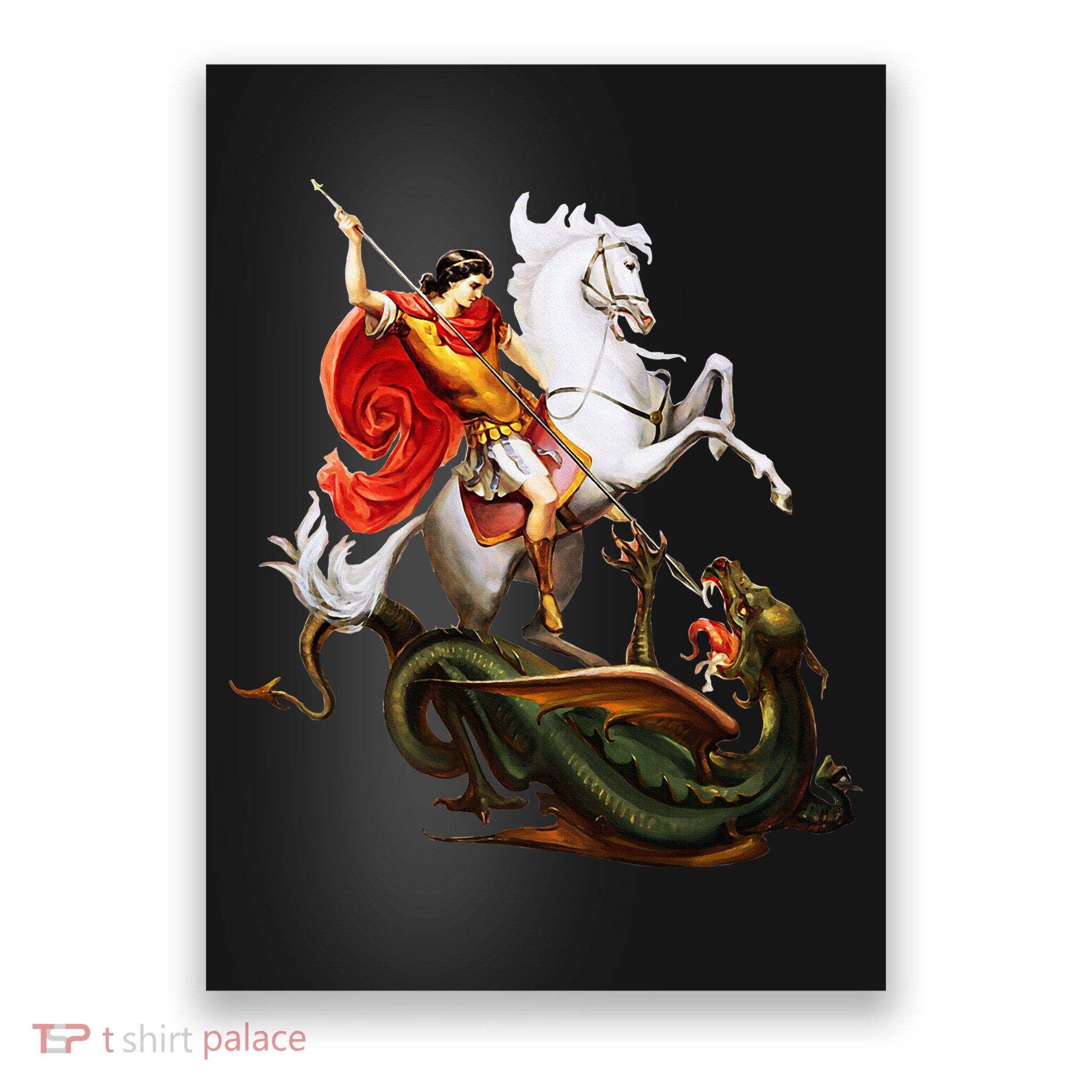 St. George And The Dragon England Catholic Saints Pray Poster