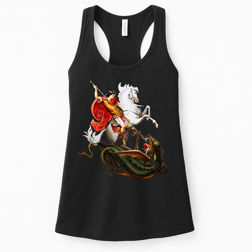 St. George And The Dragon England Catholic Saints Pray Womens Tank Top