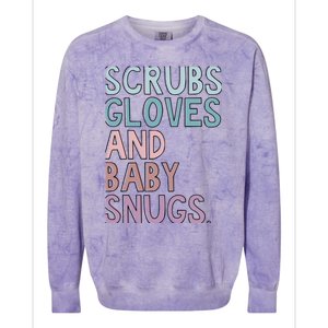 Scrubs Gloves And Baby Snugs Colorblast Crewneck Sweatshirt